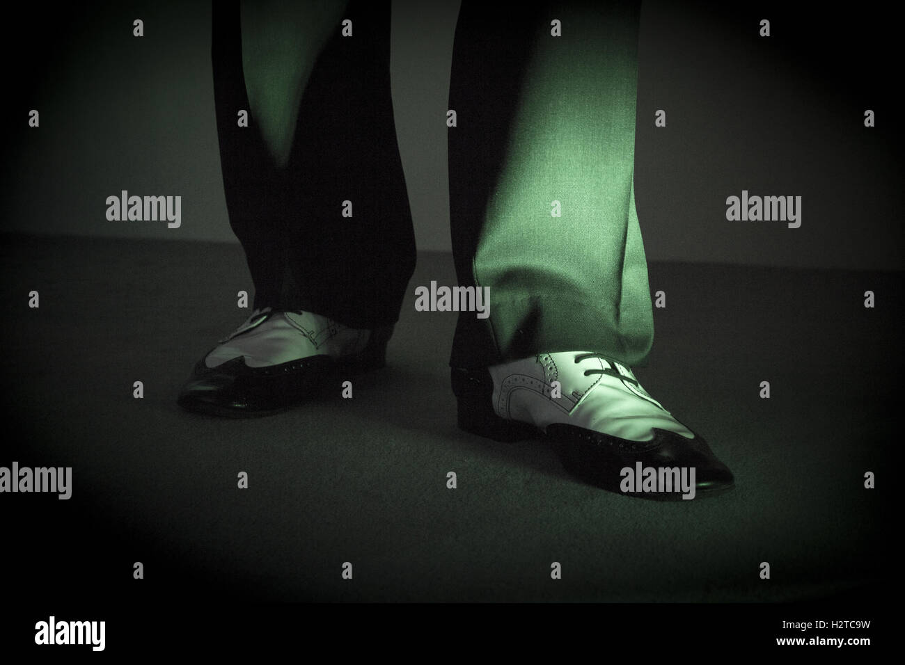 Dancing shoes feet of male ballroom, latin, salsa and swing dancer Stock Photo Alamy