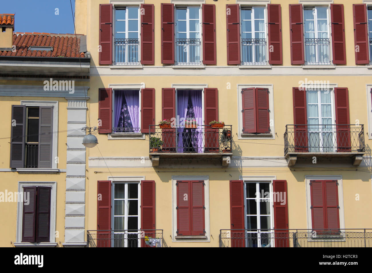 Apartment building in Milan, Italy Stock Photo Alamy