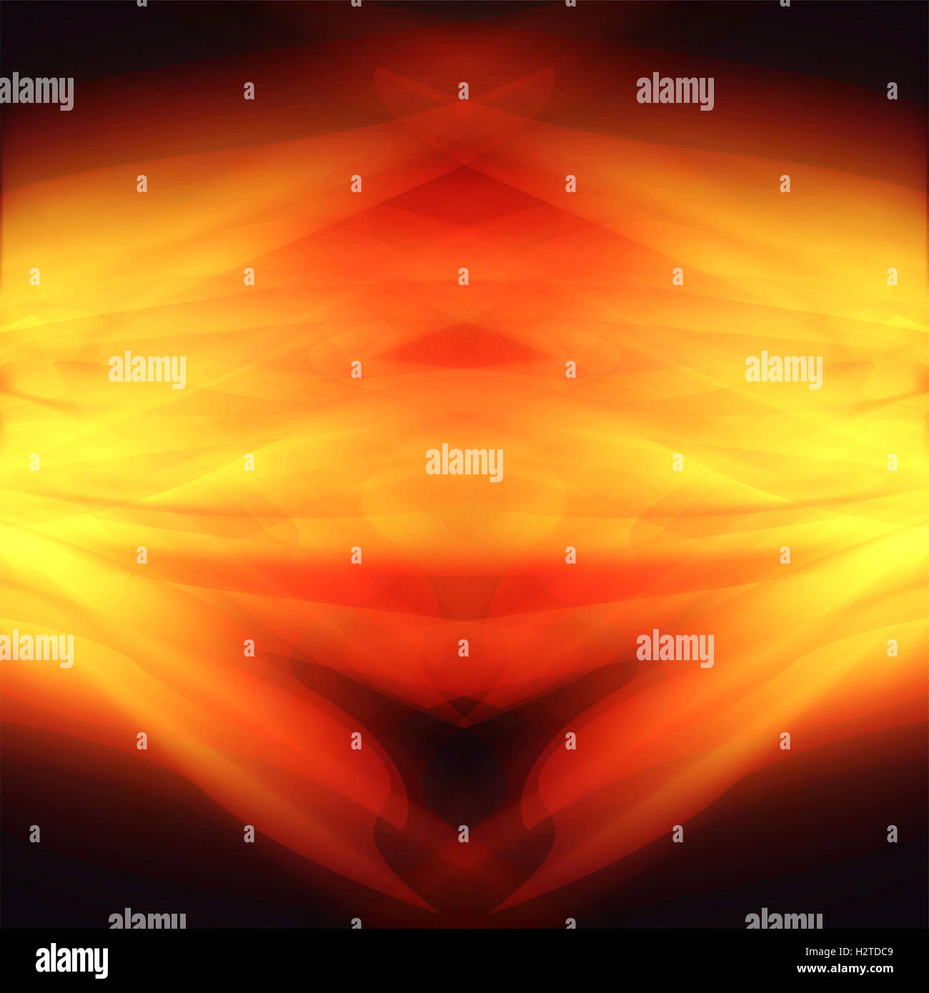 Glowing background with bright fire on black. For the design of covers ...
