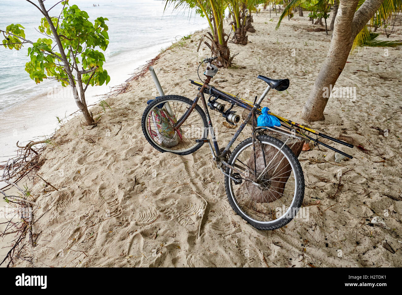 Barbados fisherman skinning bike Hastings beach Savannah Hotel native