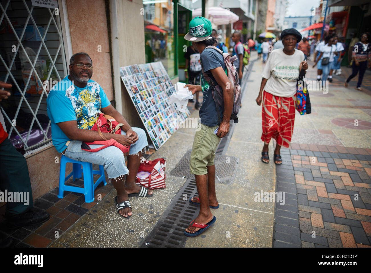 Barbados market place traders Bridgetown Poor rundown rubbish scruffy deprived common poverty