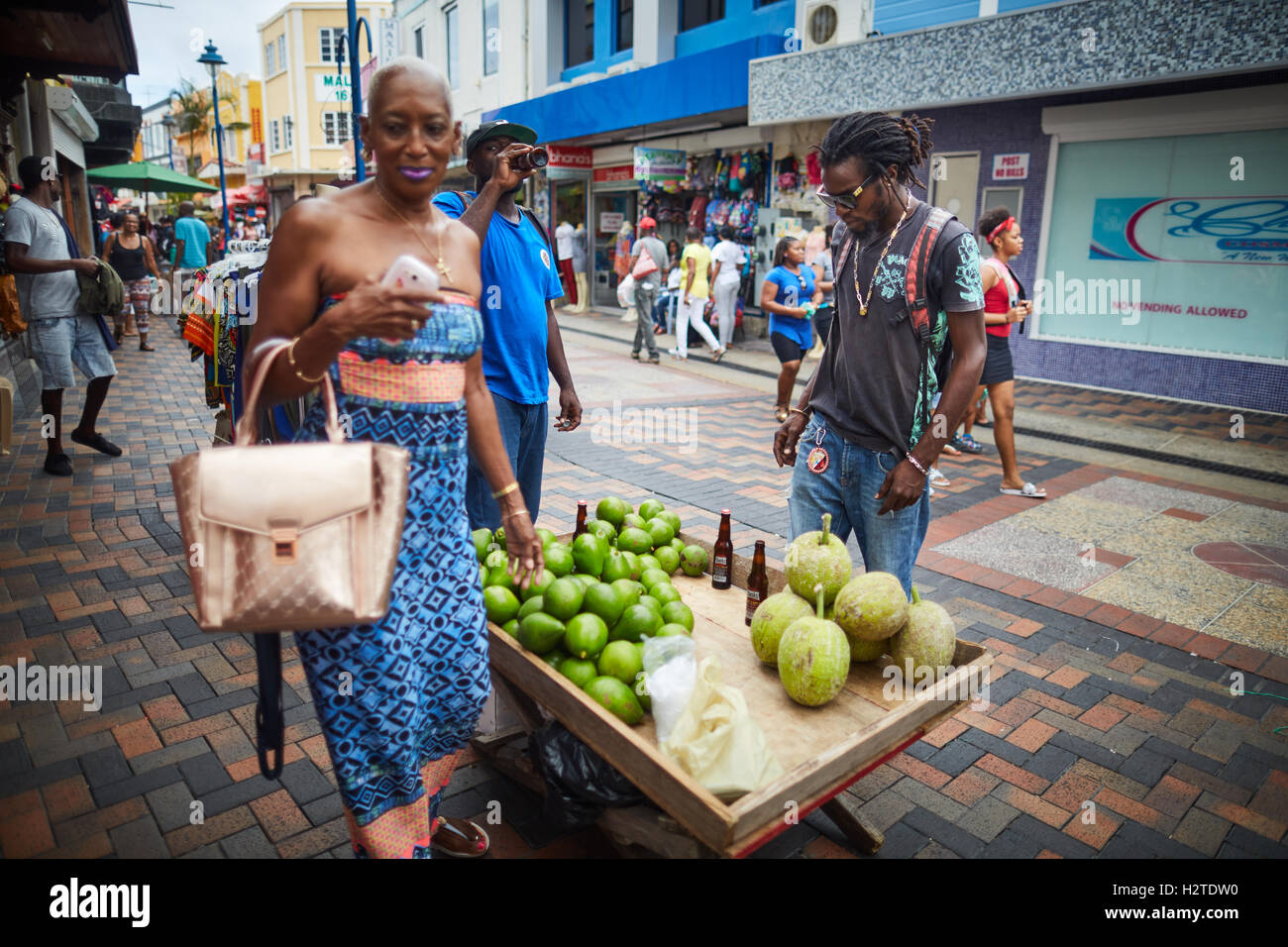 Barbados market place traders Bridgetown Poor rundown rubbish scruffy