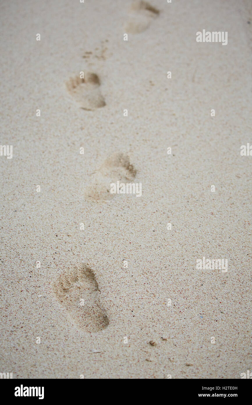 baby footprints in sand
