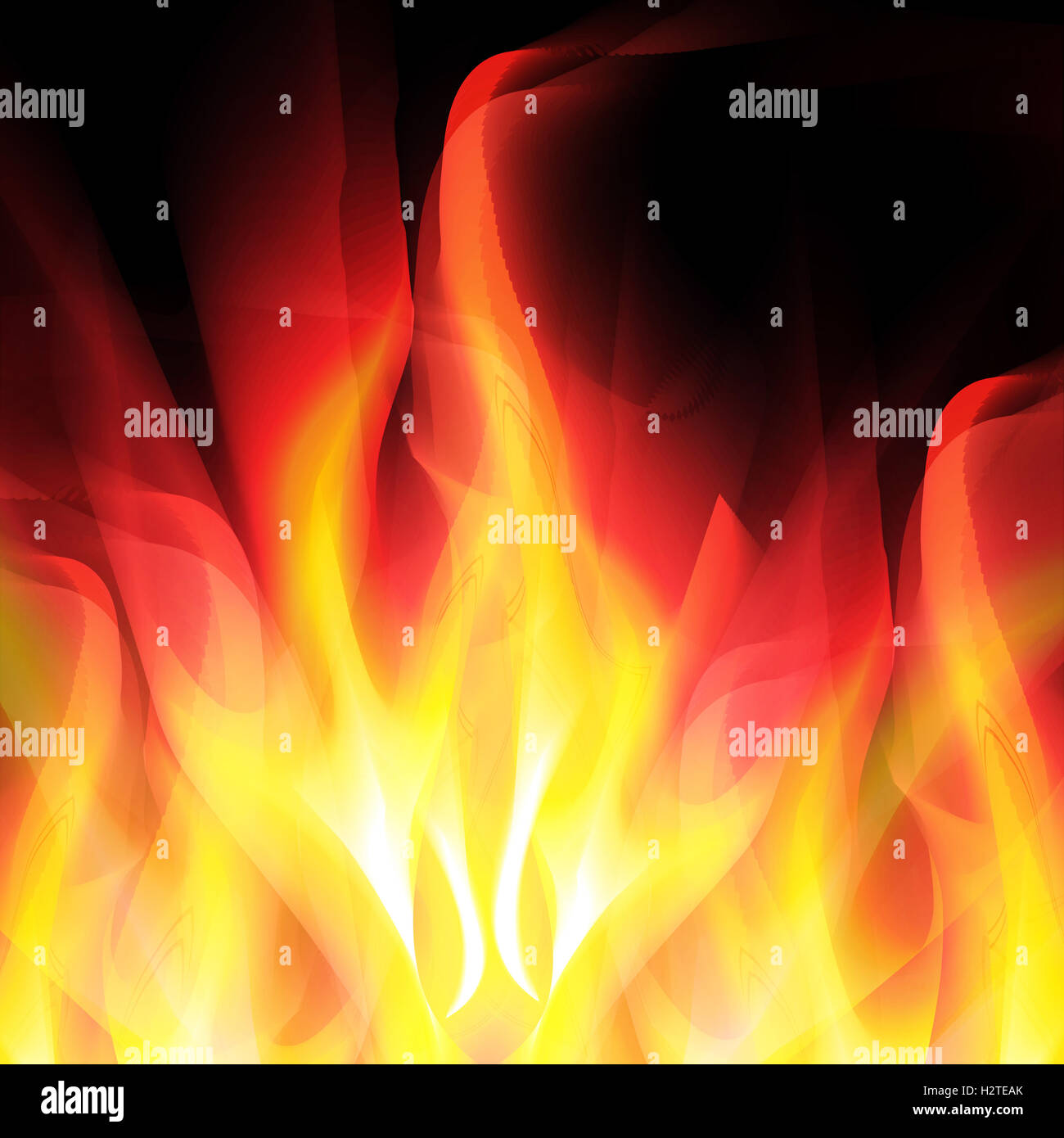 Glowing background with bright fire on black. For the design of covers ...
