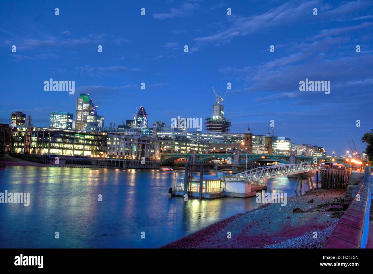 River Thames Panorama, London, England Stock Photo