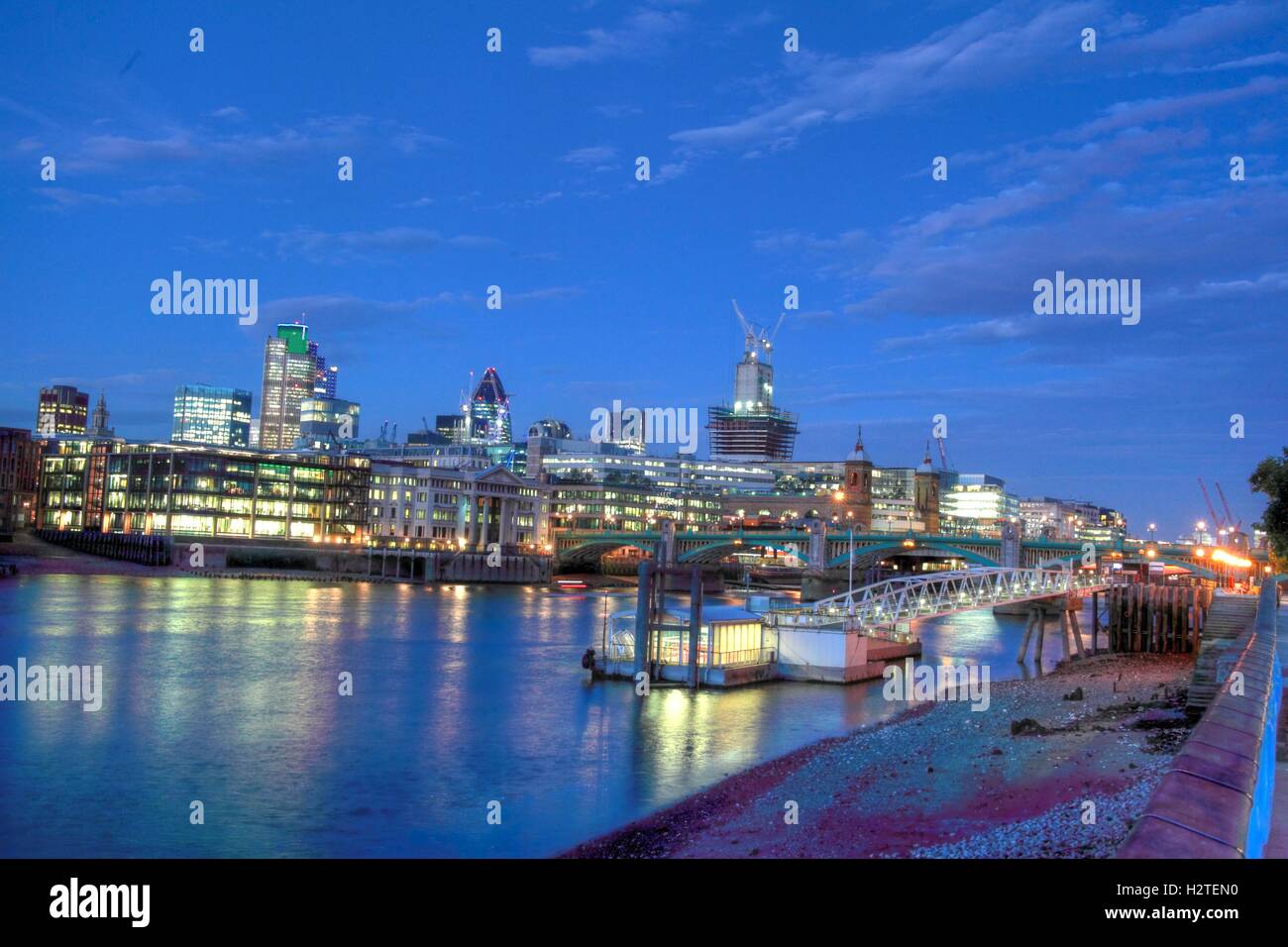 River Thames Panorama, London, England Stock Photo