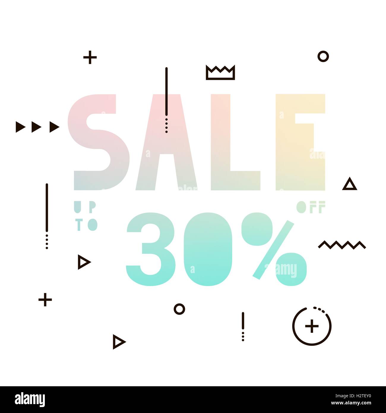 Sale modern banner in the holography style. Stock Vector