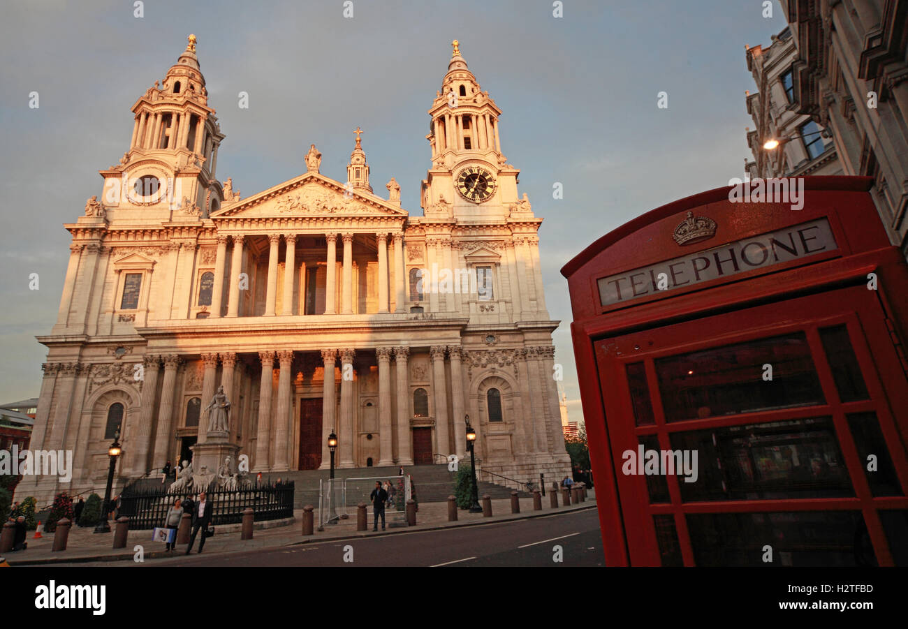 St Pauls Cathedral London in the evening Stock Photo