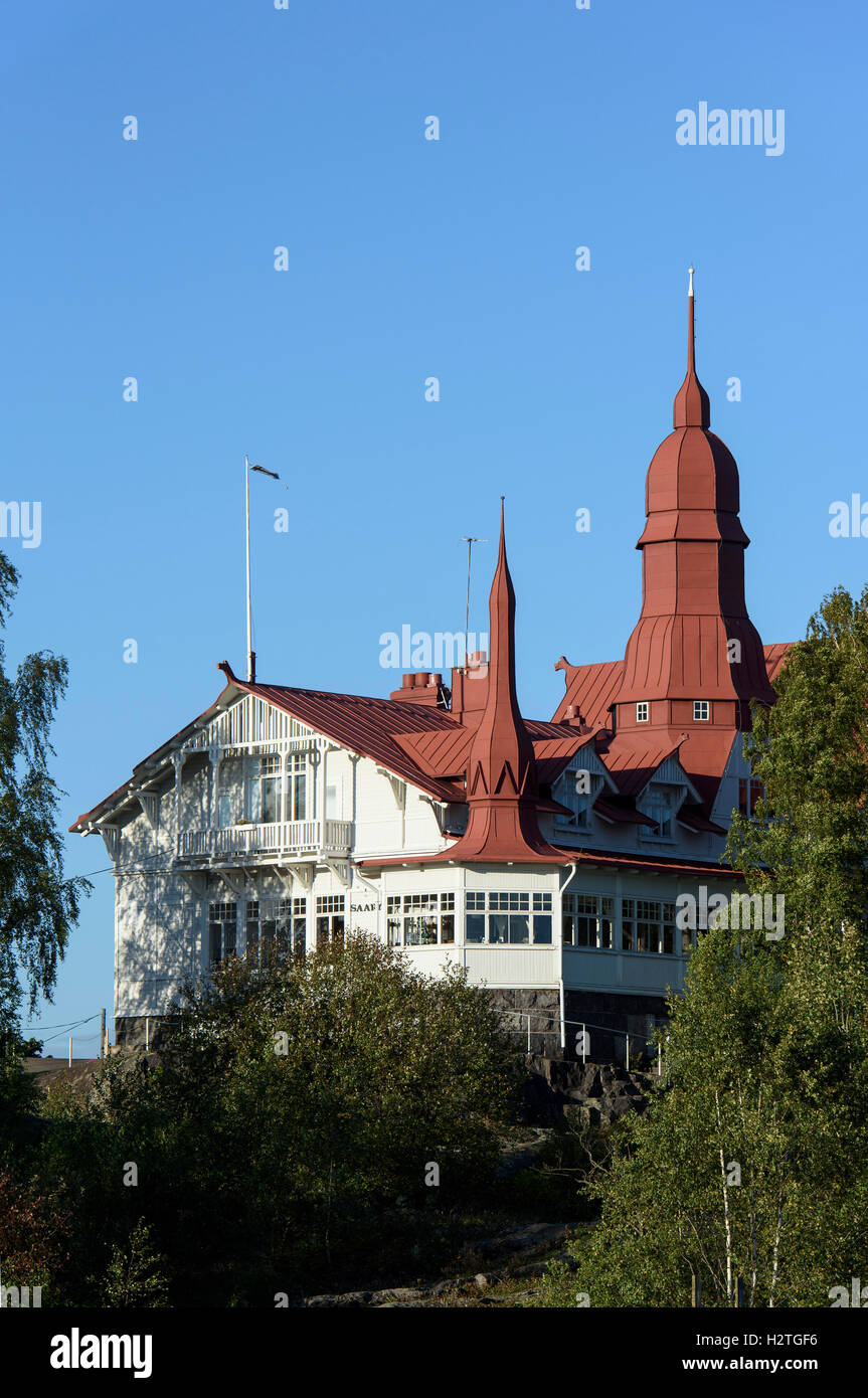 Restaurant Saaristo on island  Luoto Klippan, Helsinki, Finland Stock Photo