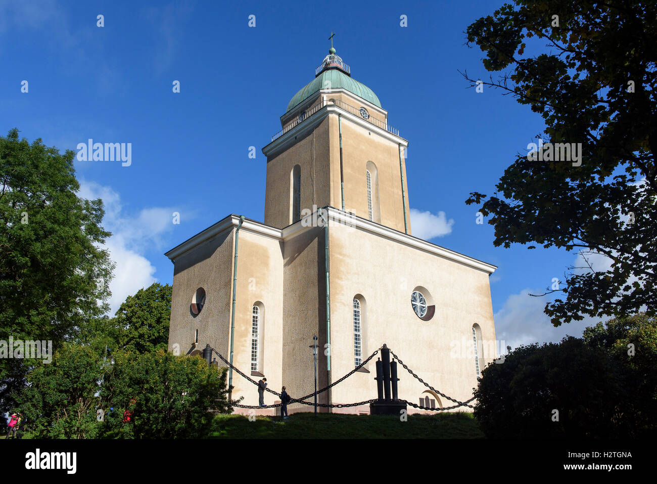 church in fortress Suomemlinna, Helsinki, Finland, UNESCO-heritage site Stock Photo