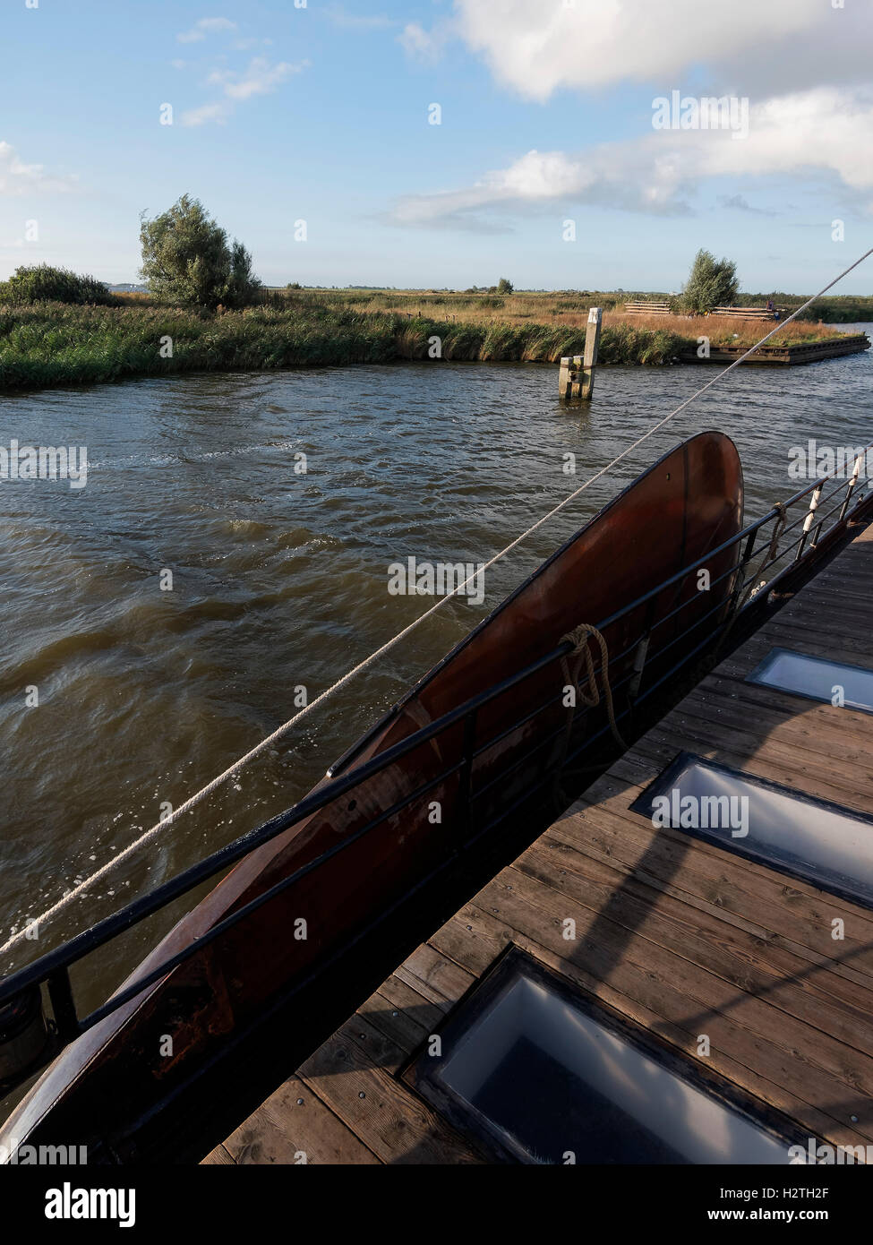 Sailing boat Willem Jacob at Lauwers Sea, province Groningen, Netherlands Stock Photo