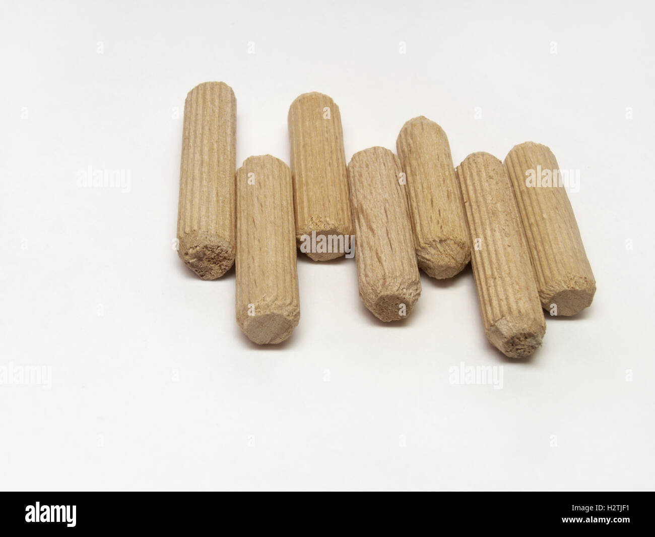 Wooden groove dowel pin with rounded ends. Nicely laid Stock Photo Alamy