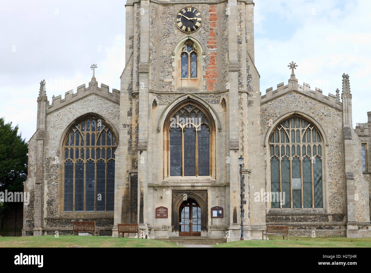 Parish Church of St. Mary the Virgin in Saffron Walden, Essex, England. Stock Photo