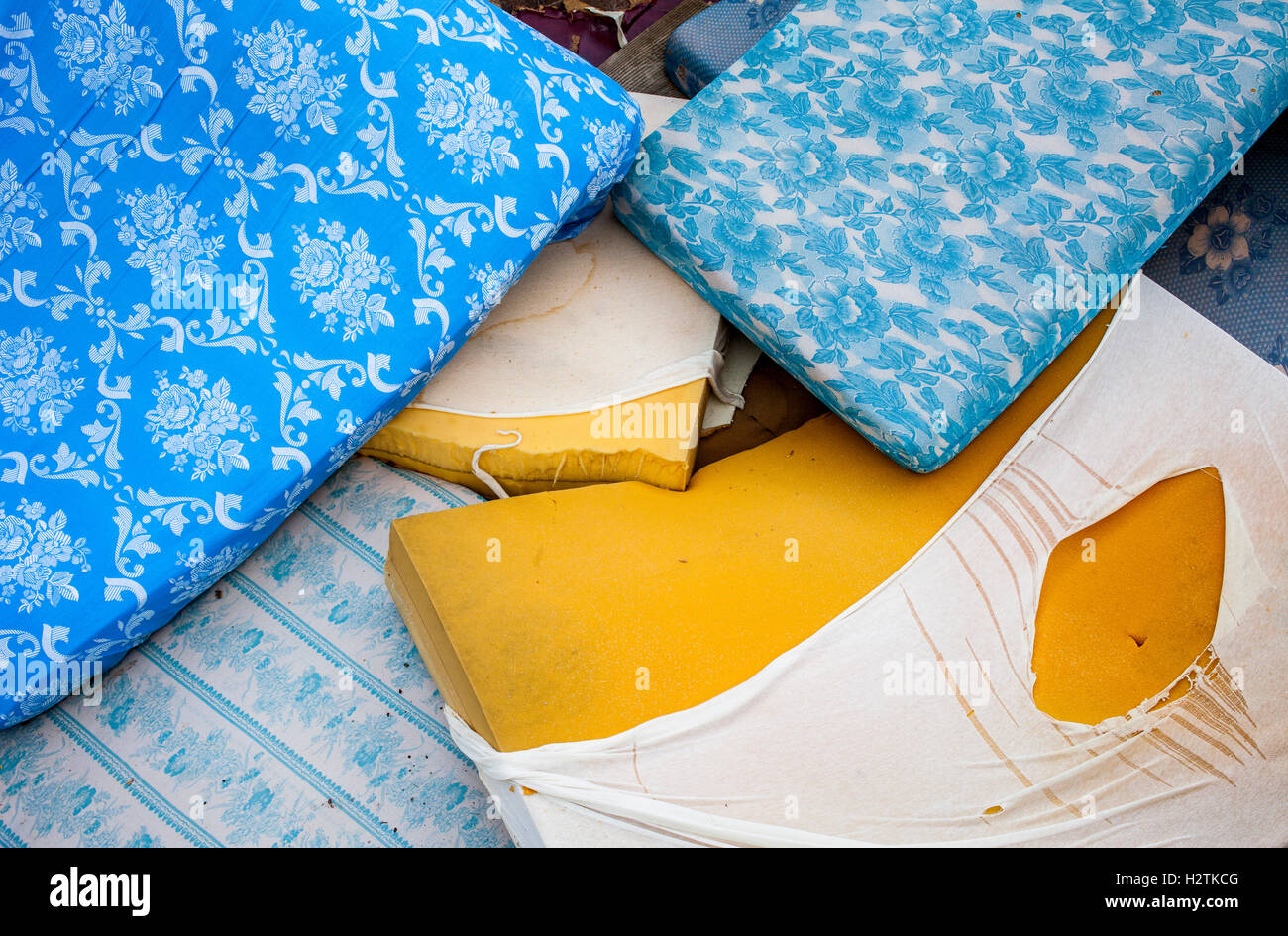 mattresses storage to recycle, recycling center Stock Photo Alamy