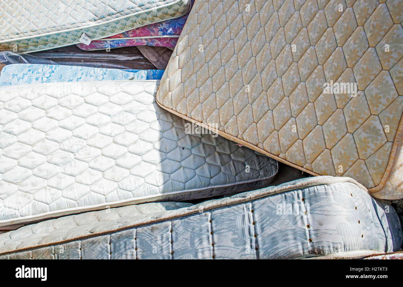 mattresses storage to recycle, recycling center Stock Photo Alamy