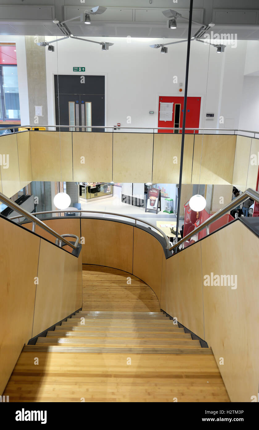 Stairwell at Guys Hospital Cancer Centre in Southwark, South London, England, UK  KATHY DEWITT Stock Photo