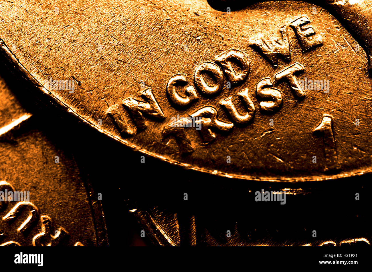 Pure gold coins and bars bullion Stock Photo