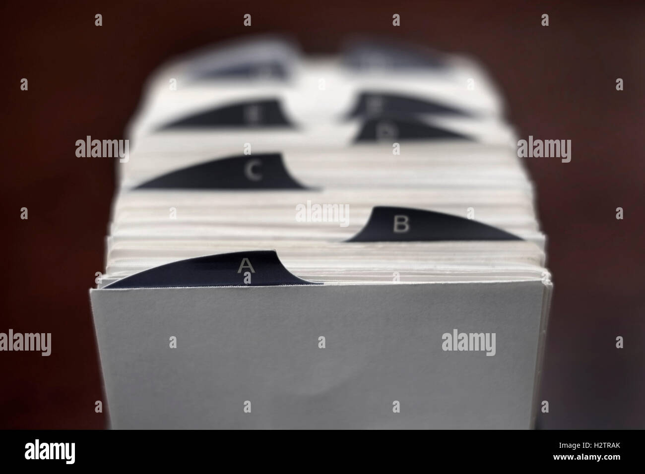 Closeup of index cards for business school or home organization