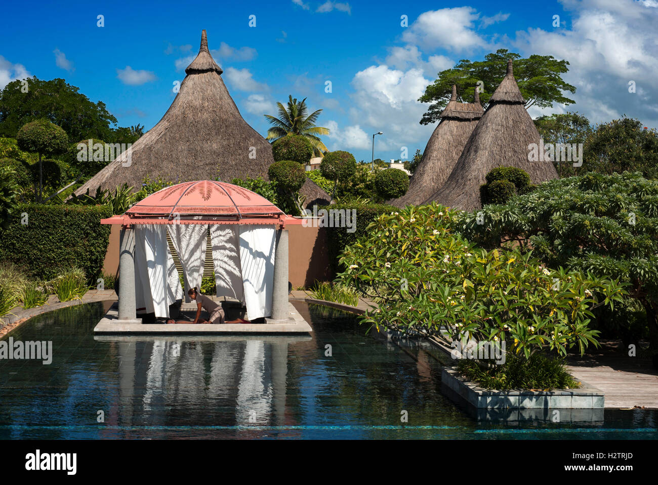 Spa and wellness area of Trou aux Biches Hotel and Resort, Mauritius, Mascarenes, Indian Ocean Stock Photo