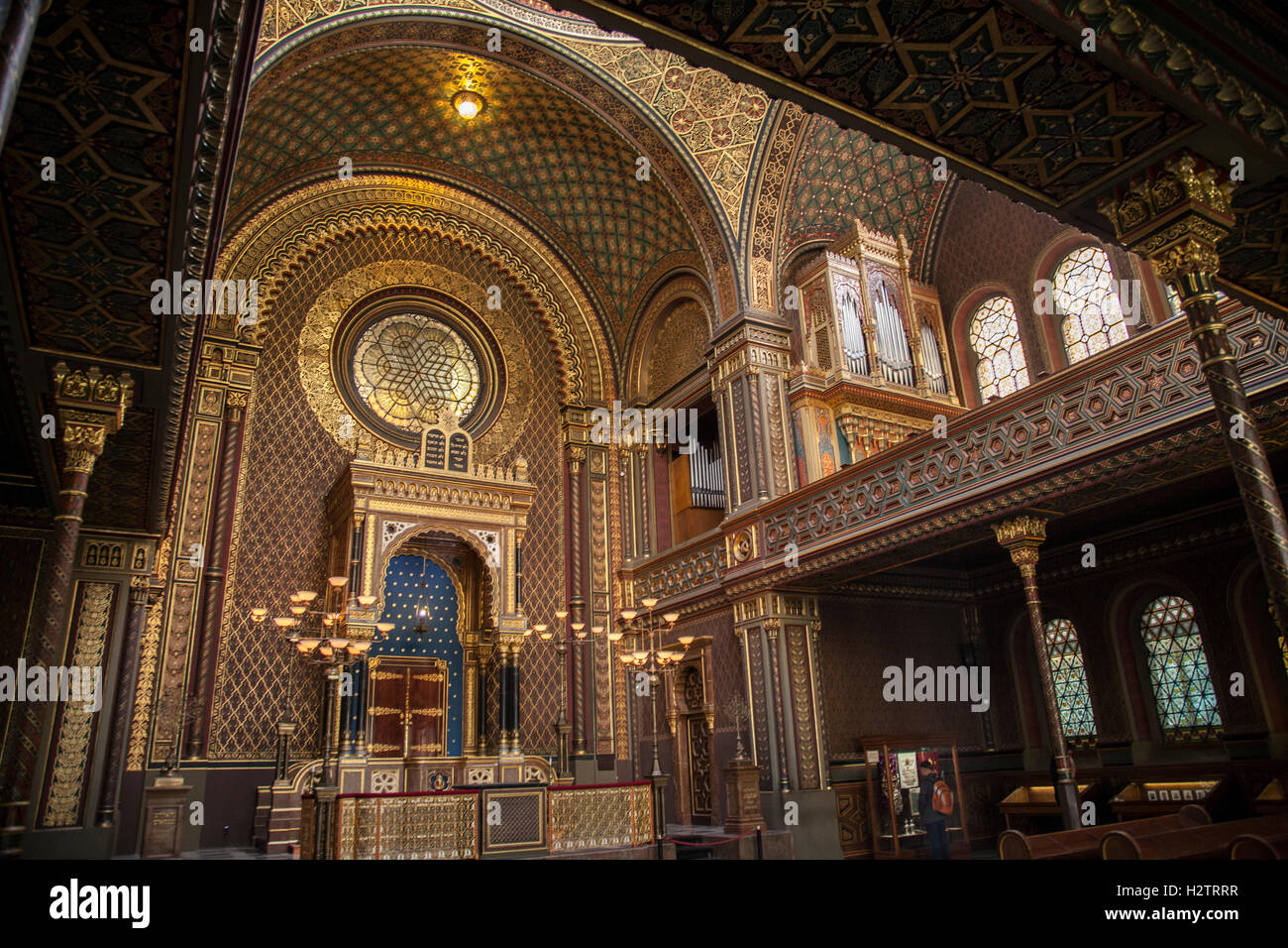 Interior of the Spanish Synagogue also the Jewish Museum Stock Photo