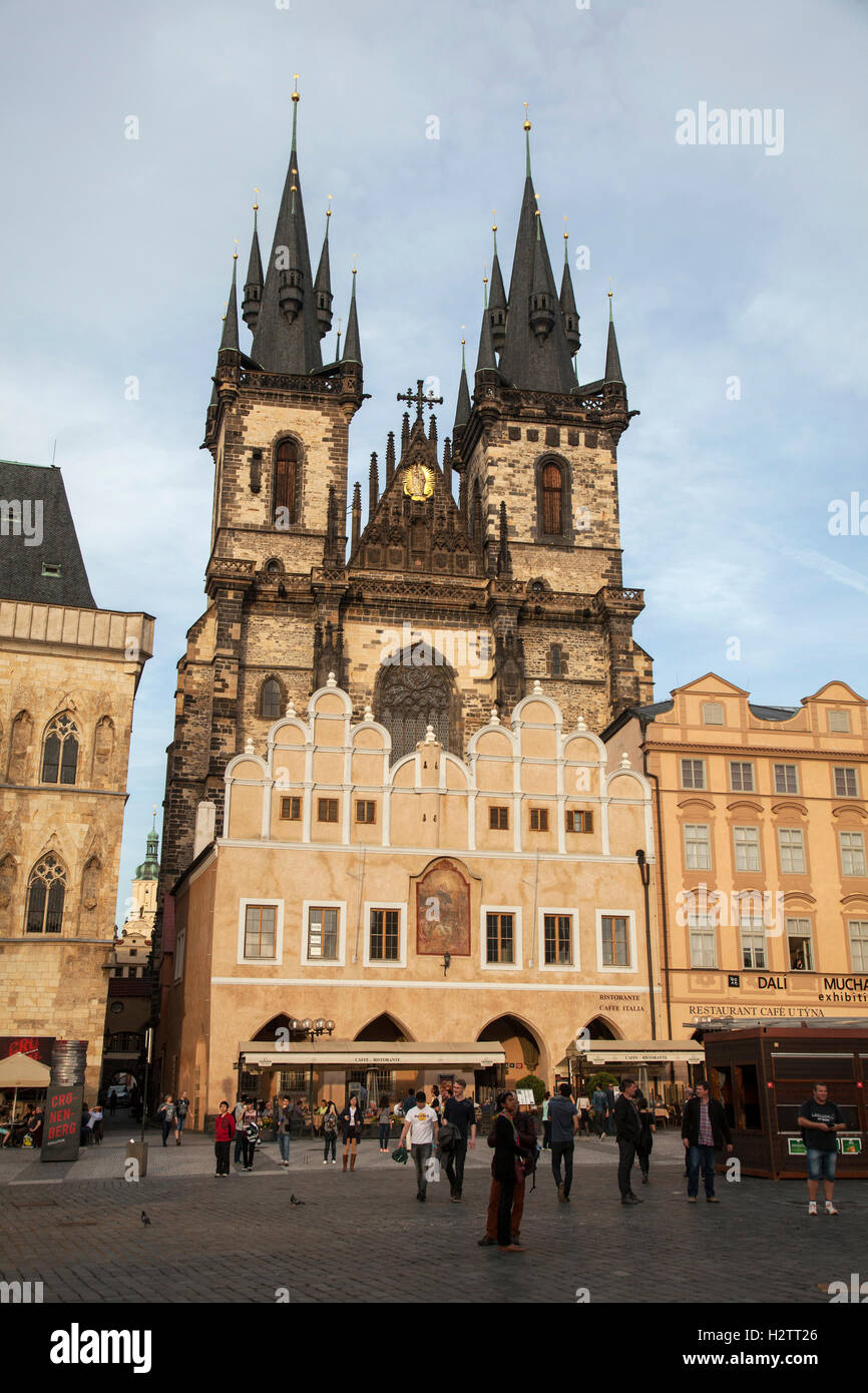 The church of Our Lady before the Tyn in Old Town Square, Prague Stock Photo
