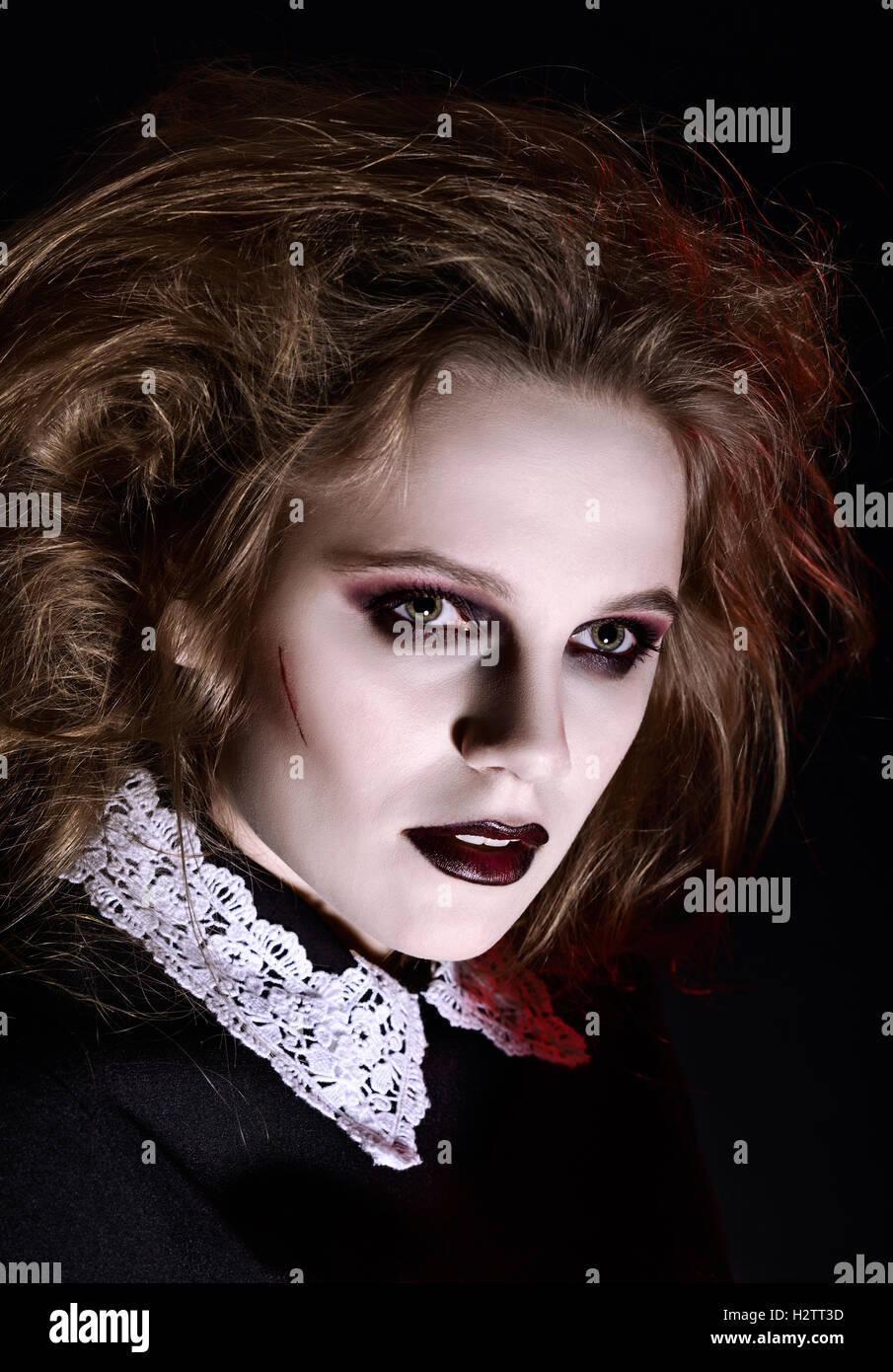 Scary Goth Girl Stock Photo