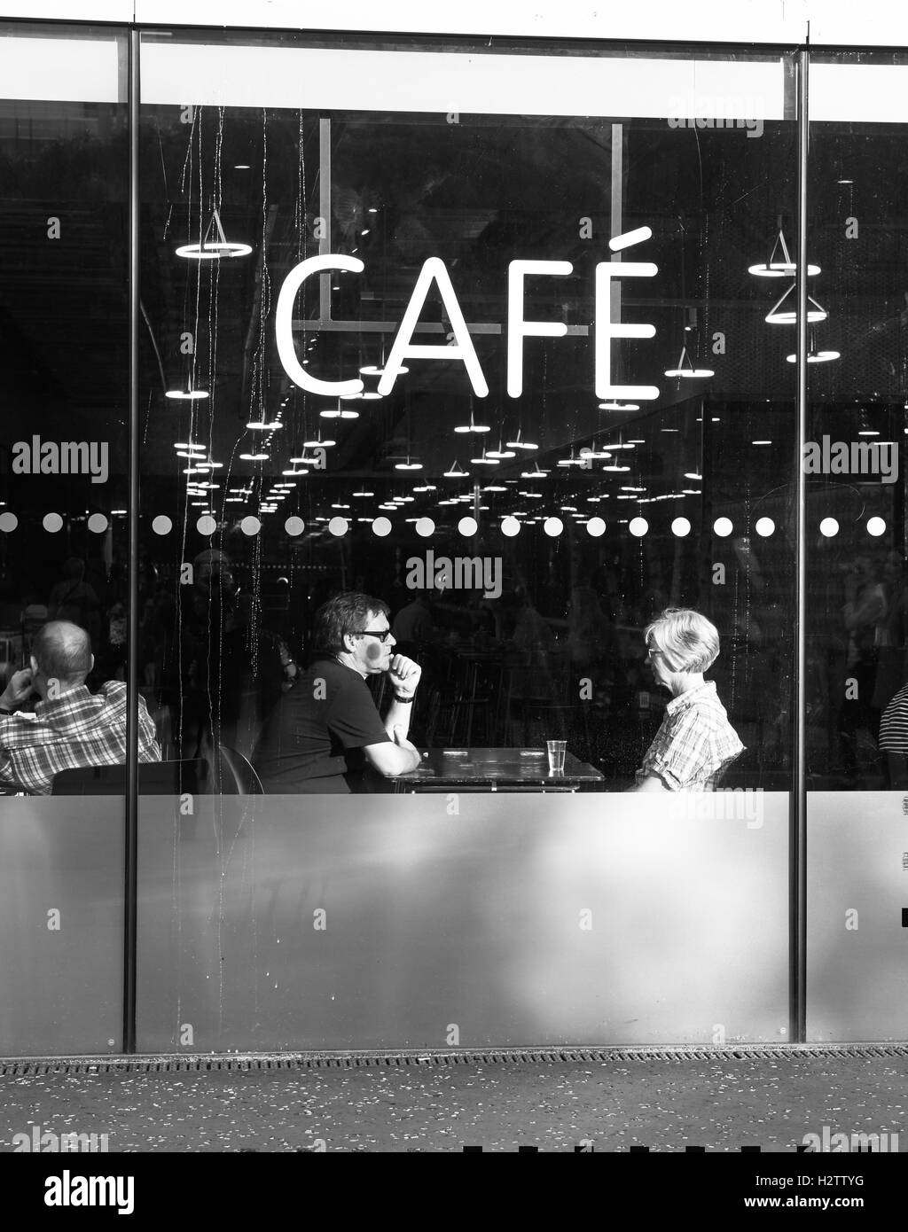 Cafe Black and White Stock Photos & Images - Alamy