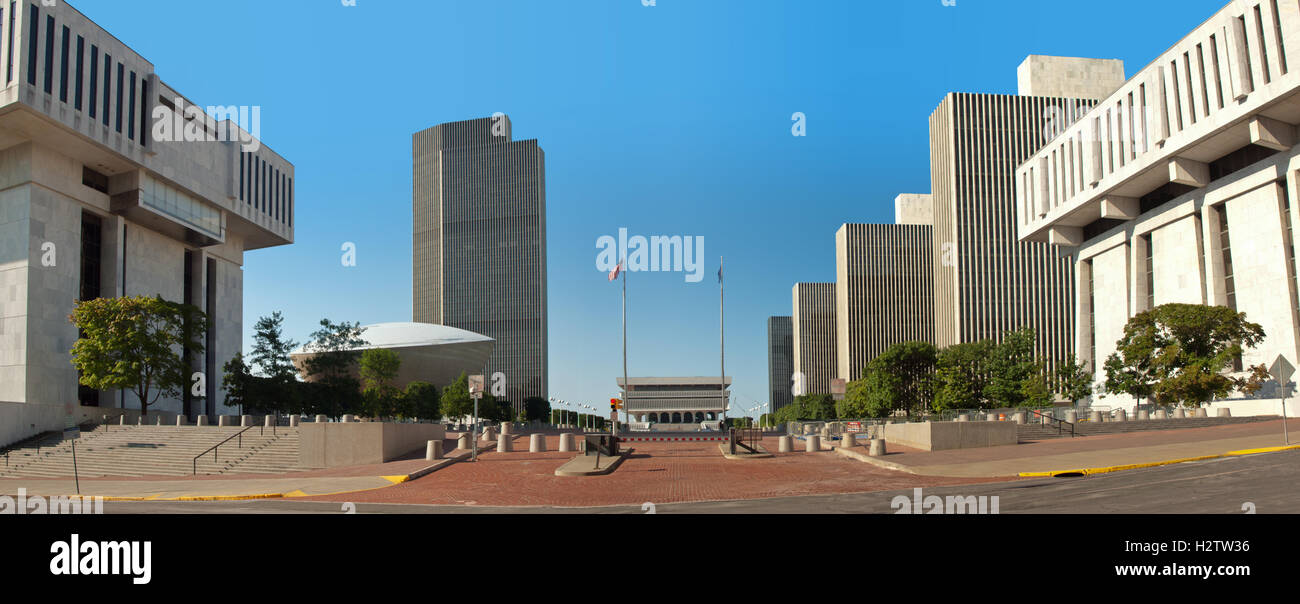 The Empire State Plaza in Albany, New York , September, 2016. Shot from a public street Stock Photo