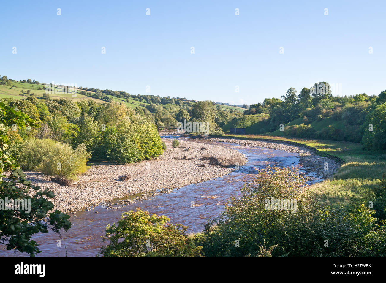 The river Wear near Frosterley, Weardale, Co. Durham, England, UK Stock Photo