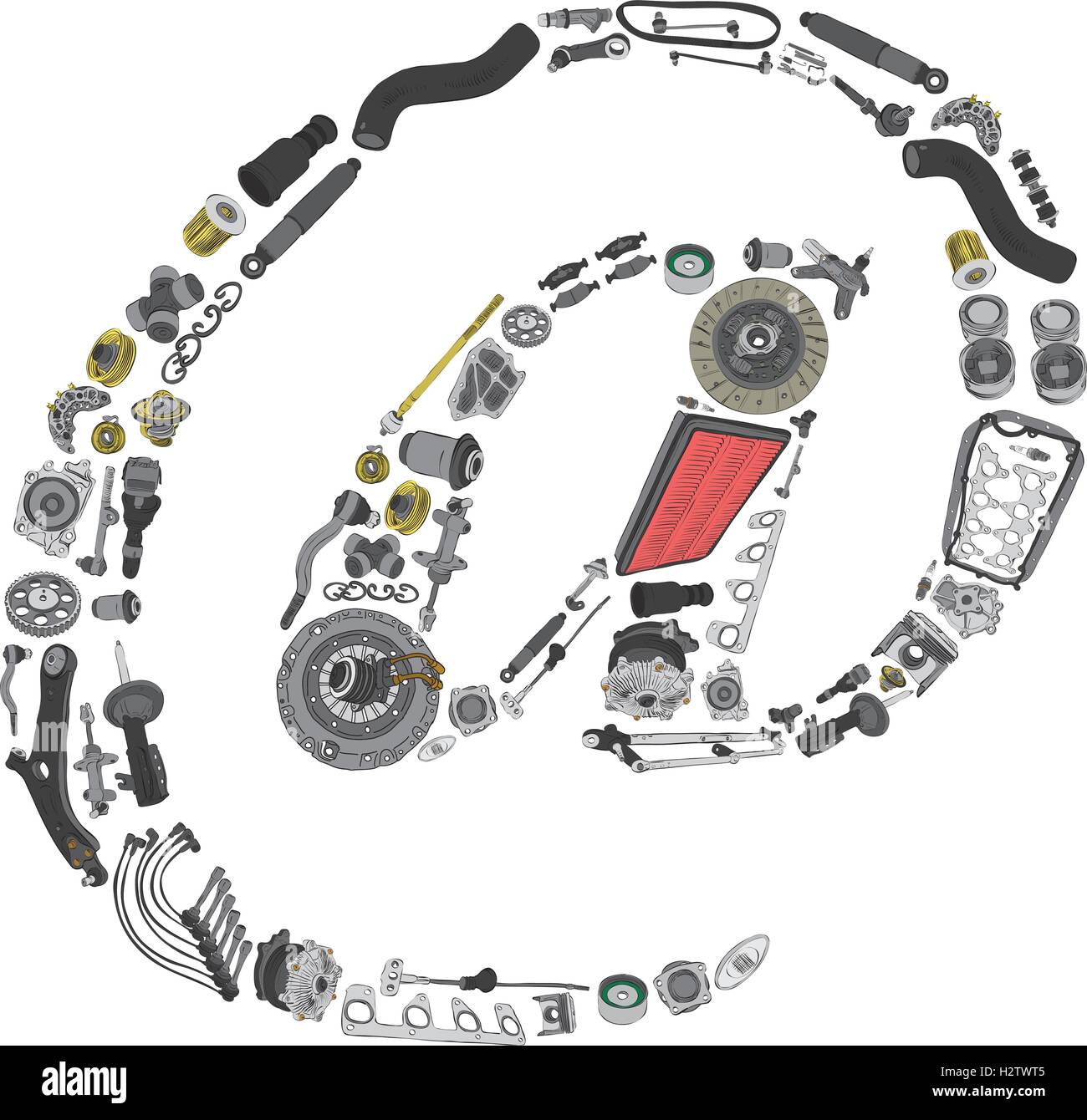 Auto parts manufacturer Stock Vector Images Alamy