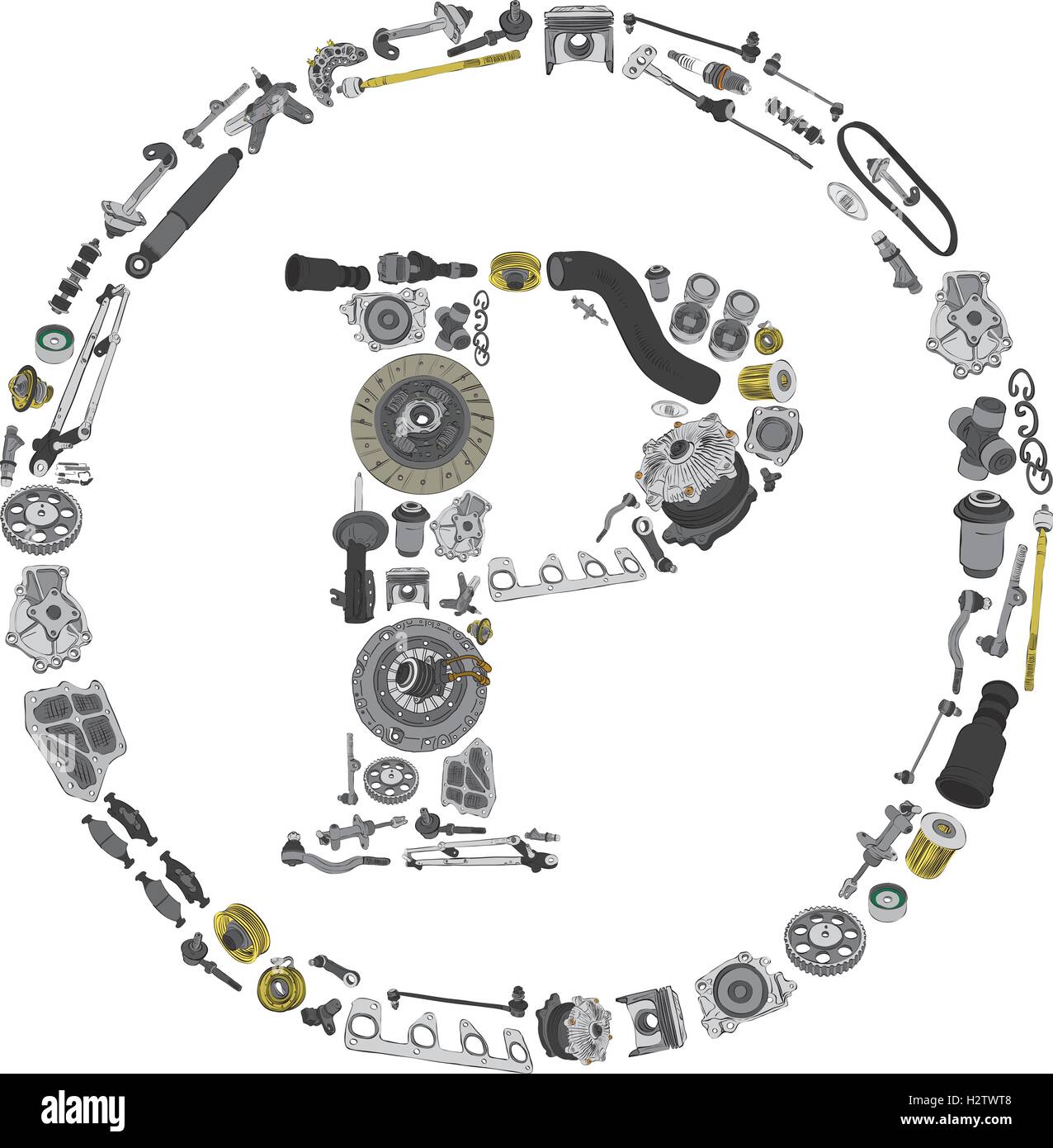Aftermarket suspension Stock Vector Images - Alamy
