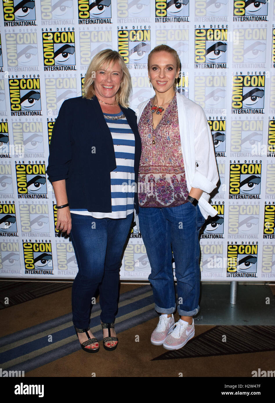 San Diego Comic-Con - 'Sherlock' - Photocall  Featuring: Amanda Abbington, Sue Vertue Where: San Diego, California, United States When: 24 Jul 2016 Stock Photo