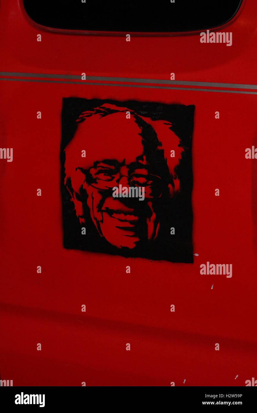 Bernie Sanders car decals at the Democratic National Convention in ...