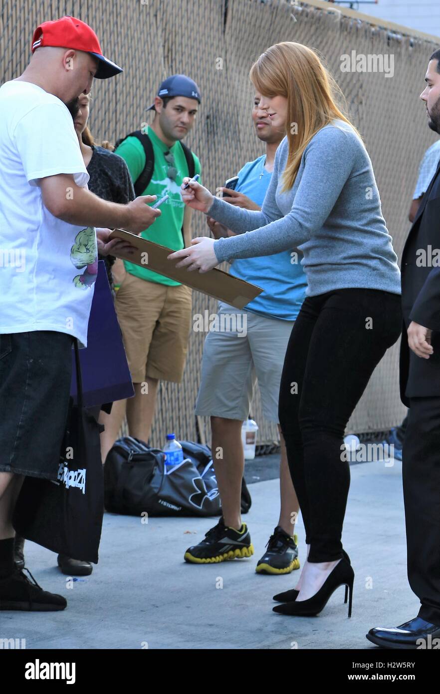 Celebrities outside the 'Jimmy Kimmel Live!' studios  Featuring: Bryce Dallas Howard Where: Los Angeles, California, United States When: 26 Jul 2016 Stock Photo