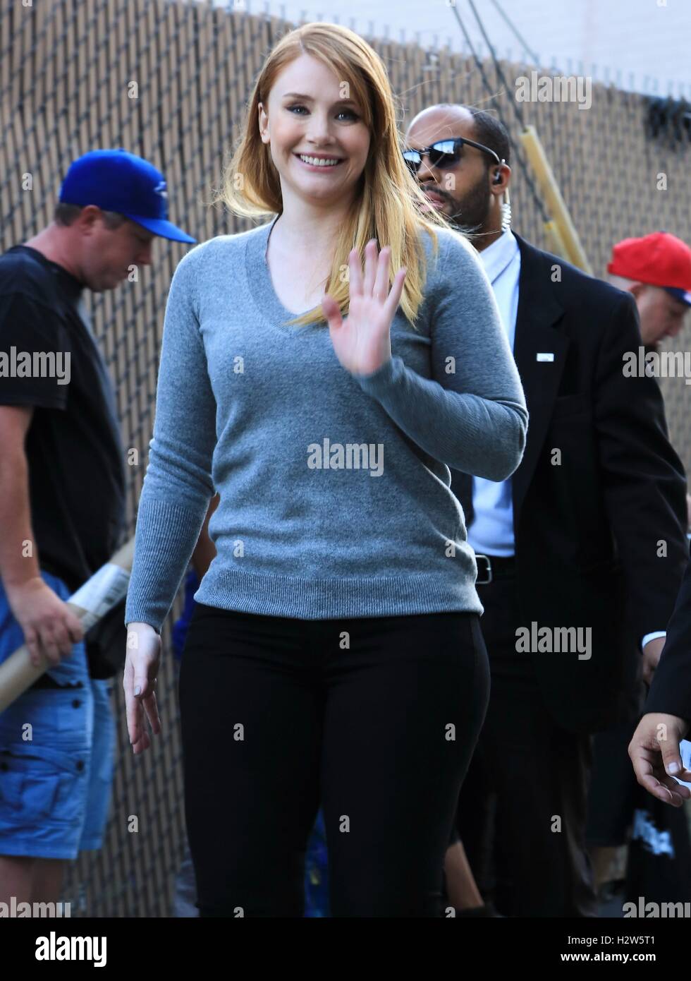 Celebrities outside the 'Jimmy Kimmel Live!' studios  Featuring: Bryce Dallas Howard Where: Los Angeles, California, United States When: 26 Jul 2016 Stock Photo