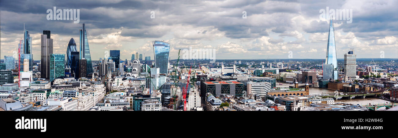 The City of London Panorama Stock Photo