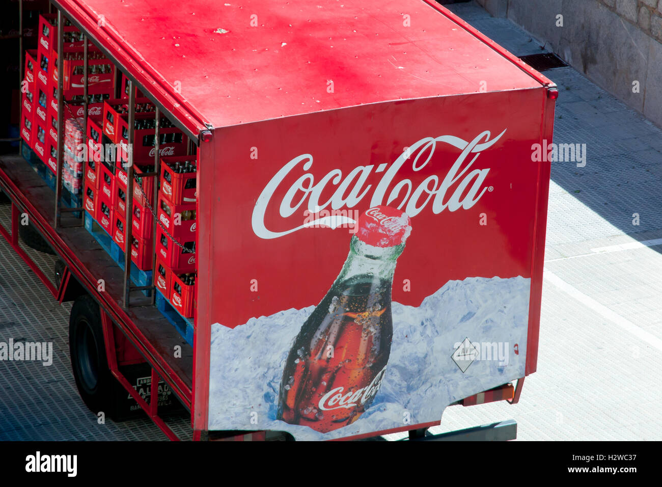 Coca Cola shipping truck Stock Photo