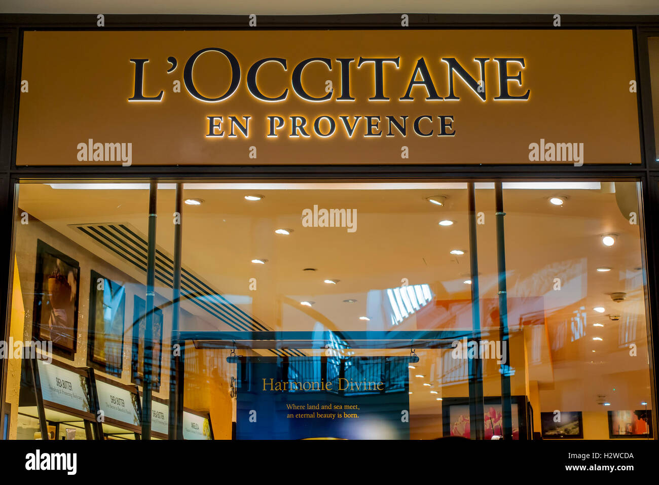 L'Occitane Store Bluewater France-based chain selling skincare, bath & hair products (many made with natural ingredients) Stock Photo