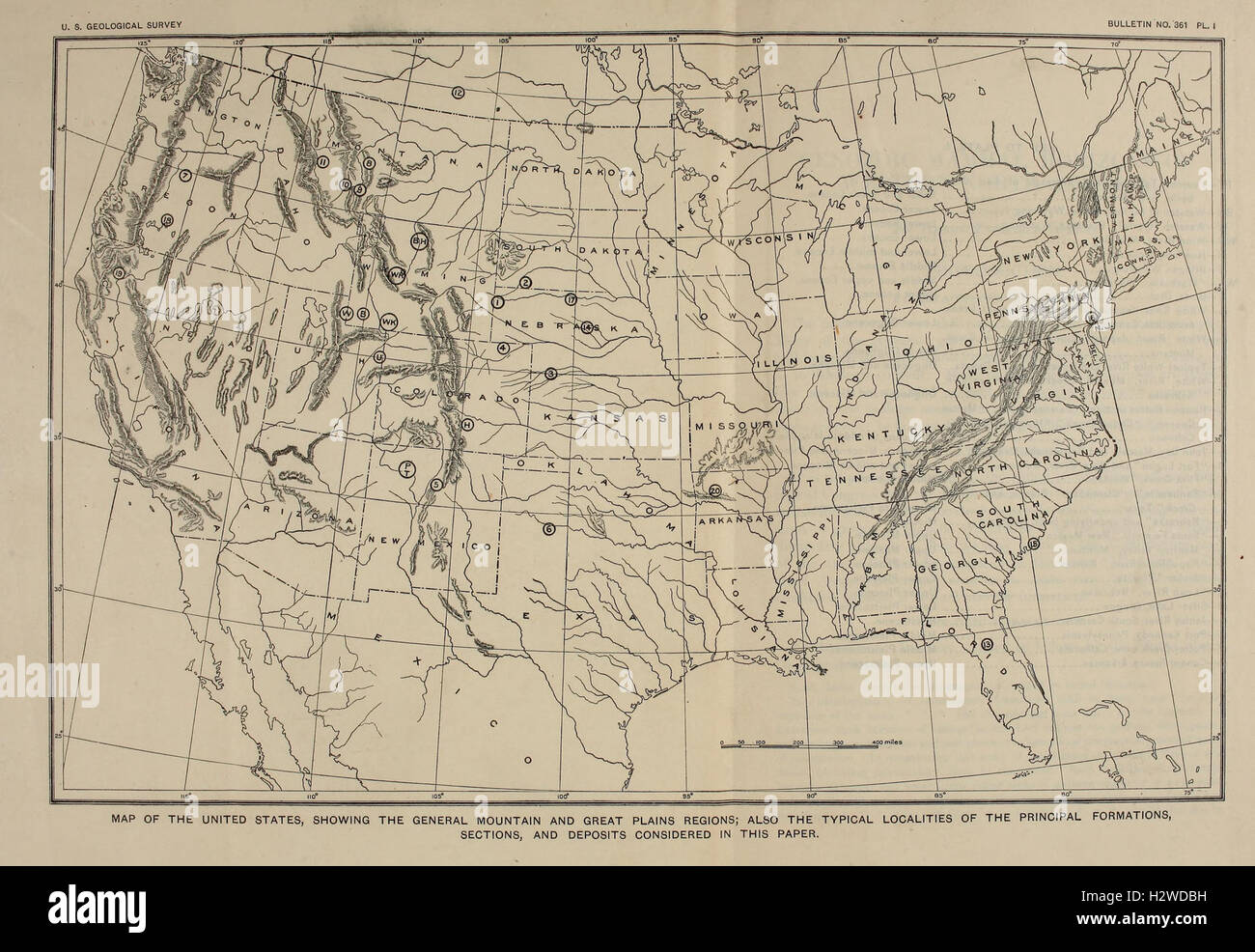 Cenozoic mammal horizons of western North America BHL455 Stock Photo ...