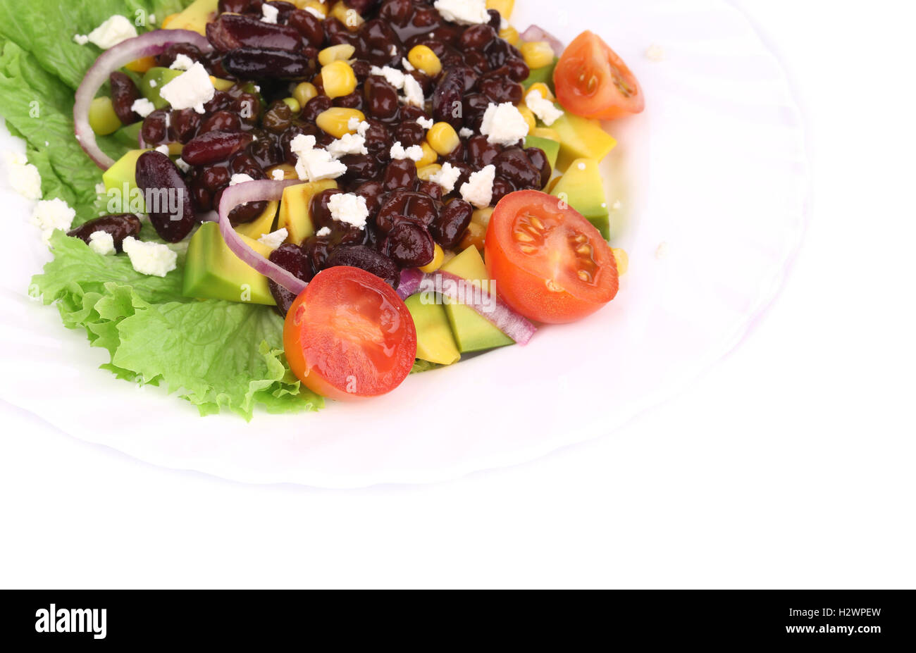 Red beans salad with feta cheese Stock Photo Alamy