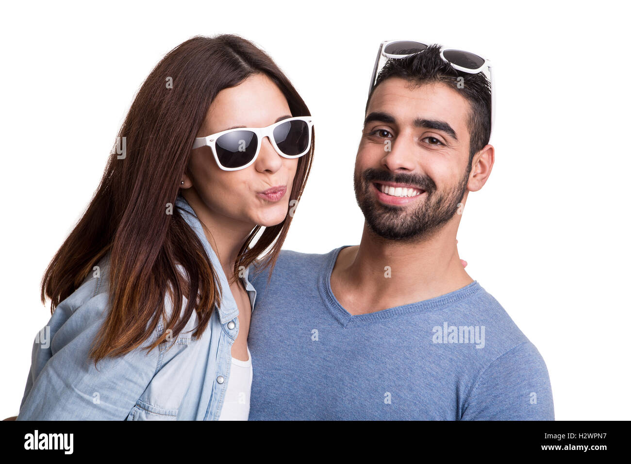Portrait of a funny couple Stock Photo - Alamy