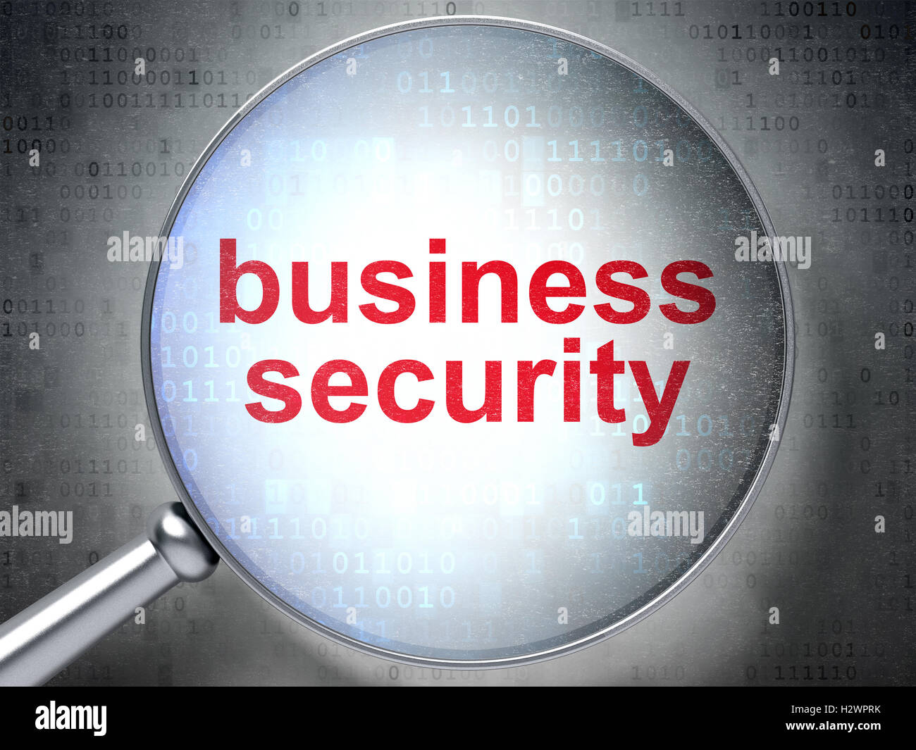 Privacy concept: Business Security with optical glass Stock Photo