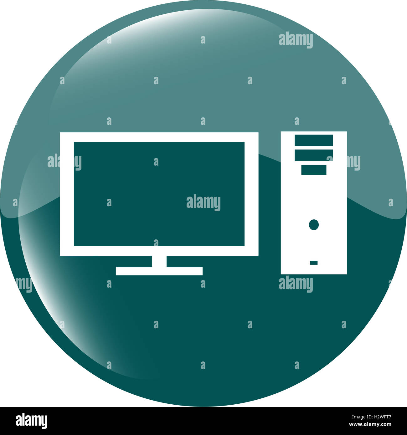 laptop or computer sign web button icon isolated on white Stock Photo ...