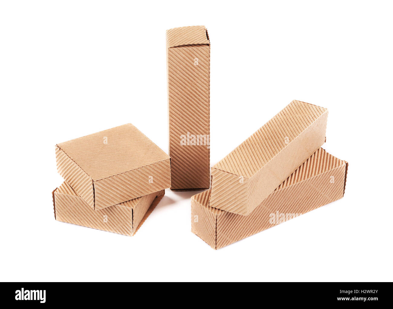 Small corrugated boxes Stock Photo Alamy