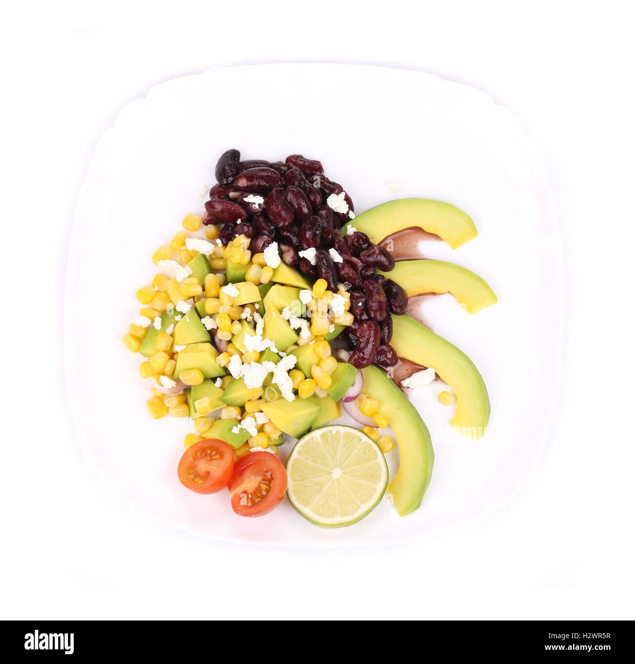 Red beans salad with avocado Stock Photo Alamy