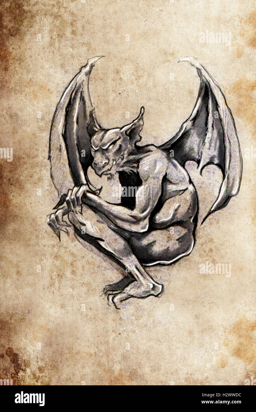Dragon Tattoo Sketch  Digital Art Metal Wall Art  MT782128x12   Amazonin Home  Kitchen