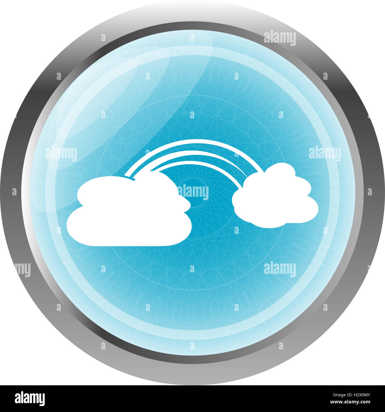 Abstract cloud web icon isolated on white Stock Photo - Alamy