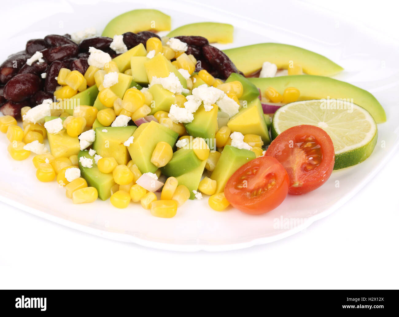 Red beans salad with avocado Stock Photo Alamy