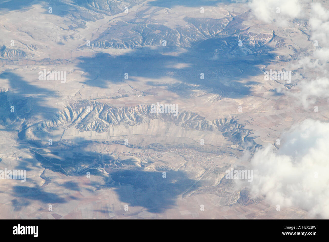 Aerial view of mountains and clouds Stock Photo - Alamy