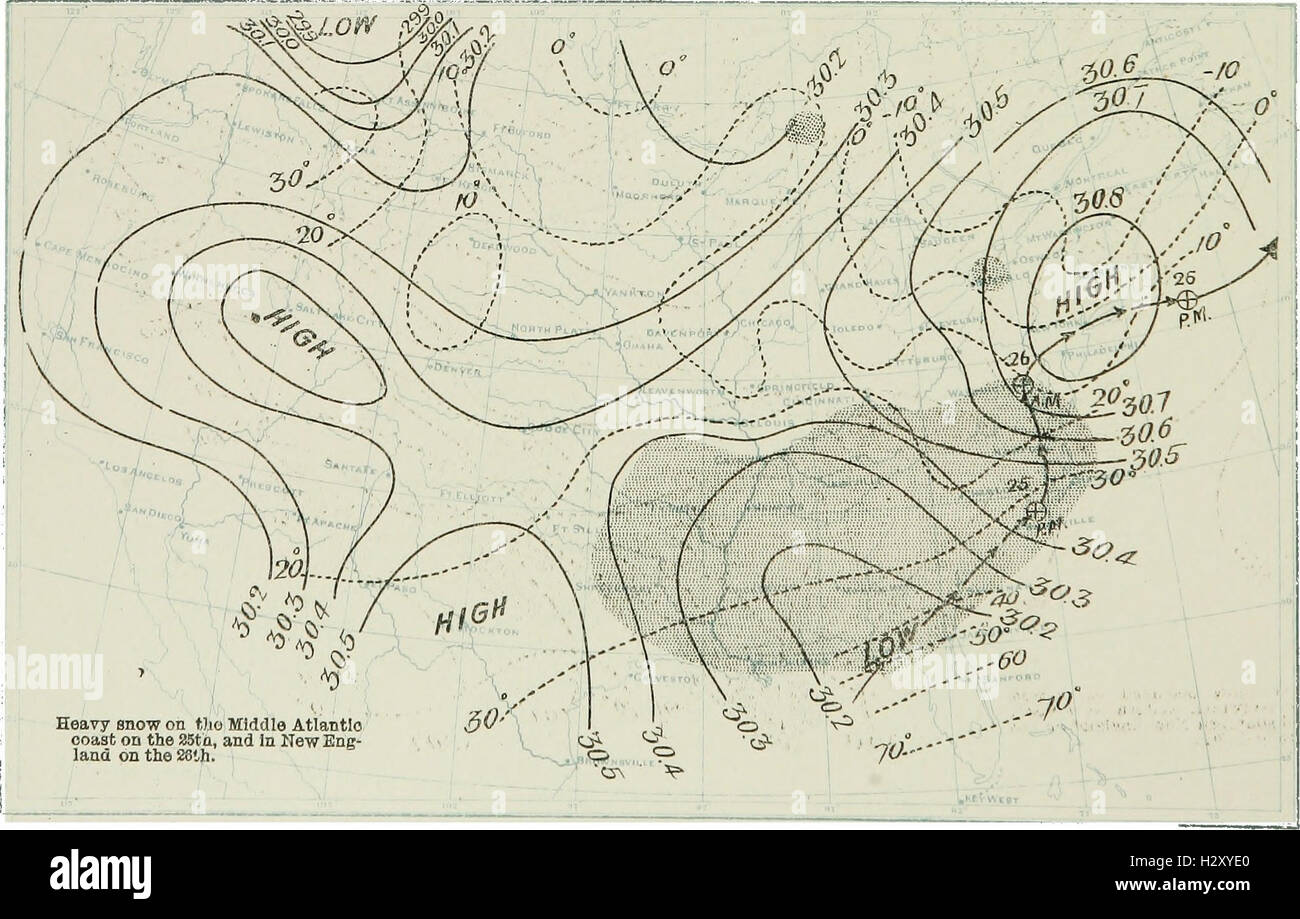 Retro Weather Map Weather forecast vintage map hi-res stock photography and images - Alamy